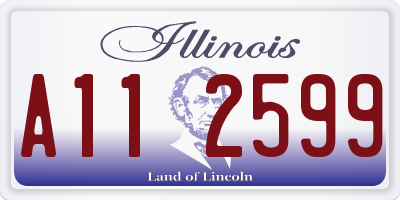 IL license plate A112599