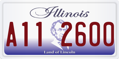 IL license plate A112600