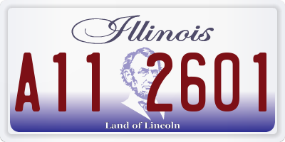IL license plate A112601