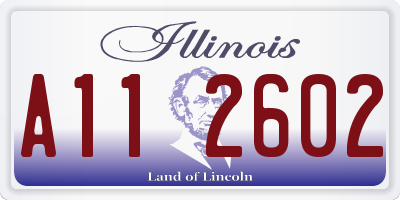 IL license plate A112602