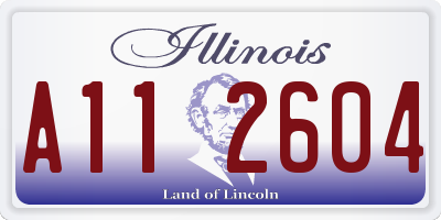 IL license plate A112604