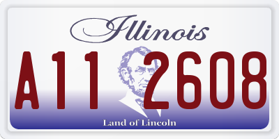 IL license plate A112608