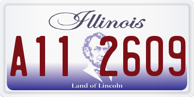 IL license plate A112609