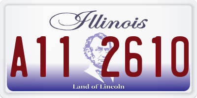 IL license plate A112610
