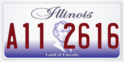 IL license plate A112616