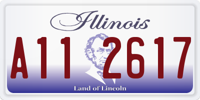 IL license plate A112617