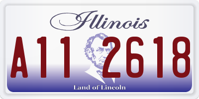 IL license plate A112618