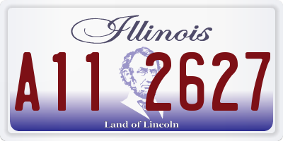 IL license plate A112627