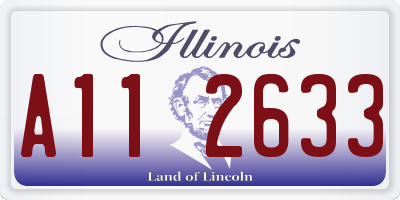 IL license plate A112633