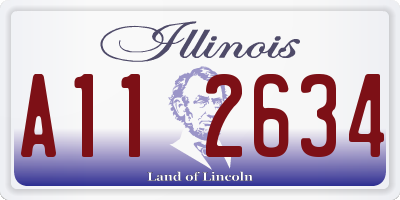 IL license plate A112634