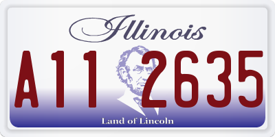 IL license plate A112635