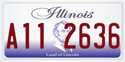 IL license plate A112636