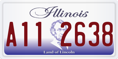IL license plate A112638