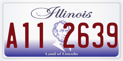 IL license plate A112639