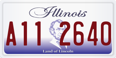 IL license plate A112640
