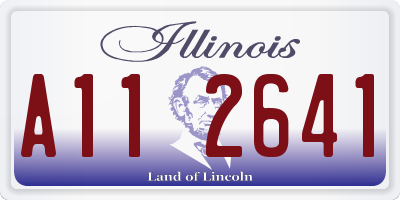 IL license plate A112641