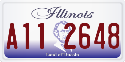 IL license plate A112648