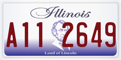 IL license plate A112649