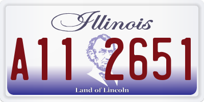 IL license plate A112651