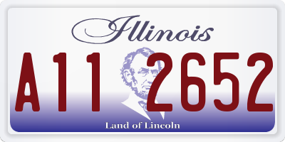 IL license plate A112652