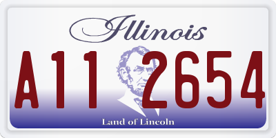 IL license plate A112654