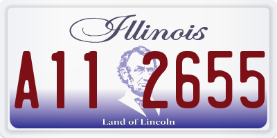 IL license plate A112655