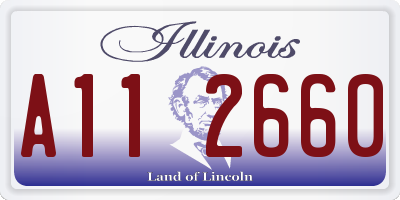 IL license plate A112660