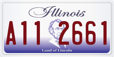 IL license plate A112661