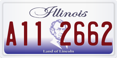 IL license plate A112662