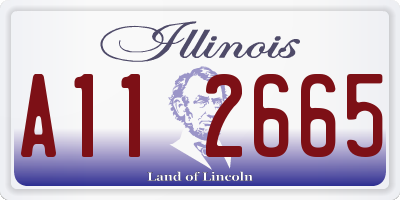 IL license plate A112665