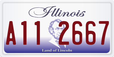 IL license plate A112667