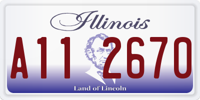 IL license plate A112670