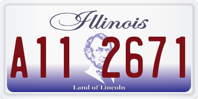 IL license plate A112671