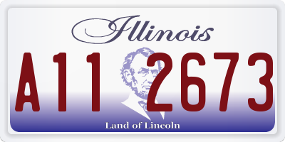 IL license plate A112673