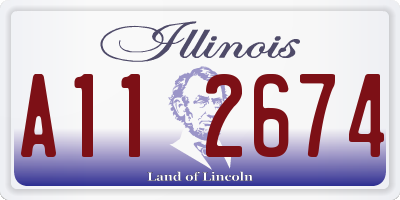 IL license plate A112674