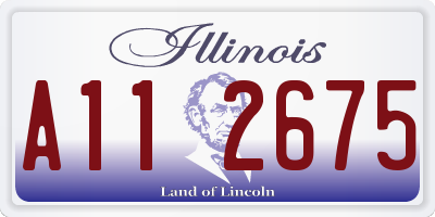 IL license plate A112675