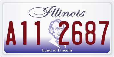 IL license plate A112687