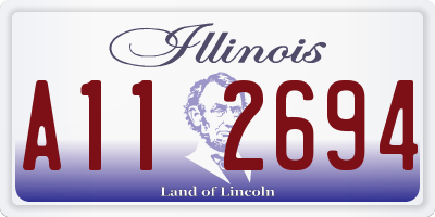 IL license plate A112694