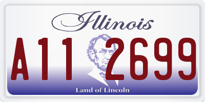 IL license plate A112699