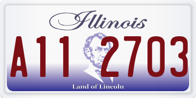 IL license plate A112703