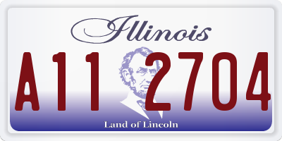 IL license plate A112704