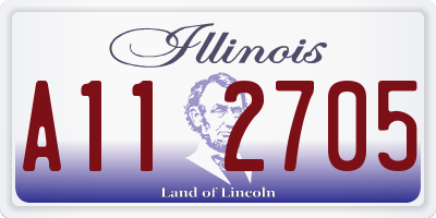 IL license plate A112705