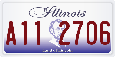 IL license plate A112706