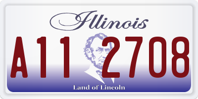 IL license plate A112708