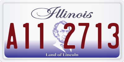 IL license plate A112713