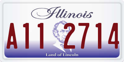 IL license plate A112714