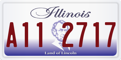 IL license plate A112717