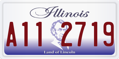 IL license plate A112719