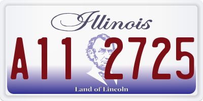 IL license plate A112725