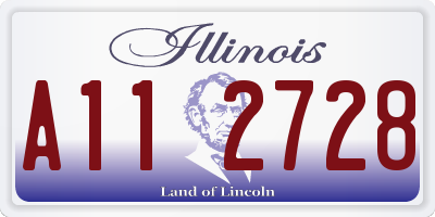 IL license plate A112728